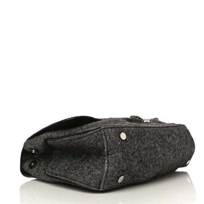 Proenza Schouler Melange Felted Wool Crossbody Bag Charcoal Black 8 of 9