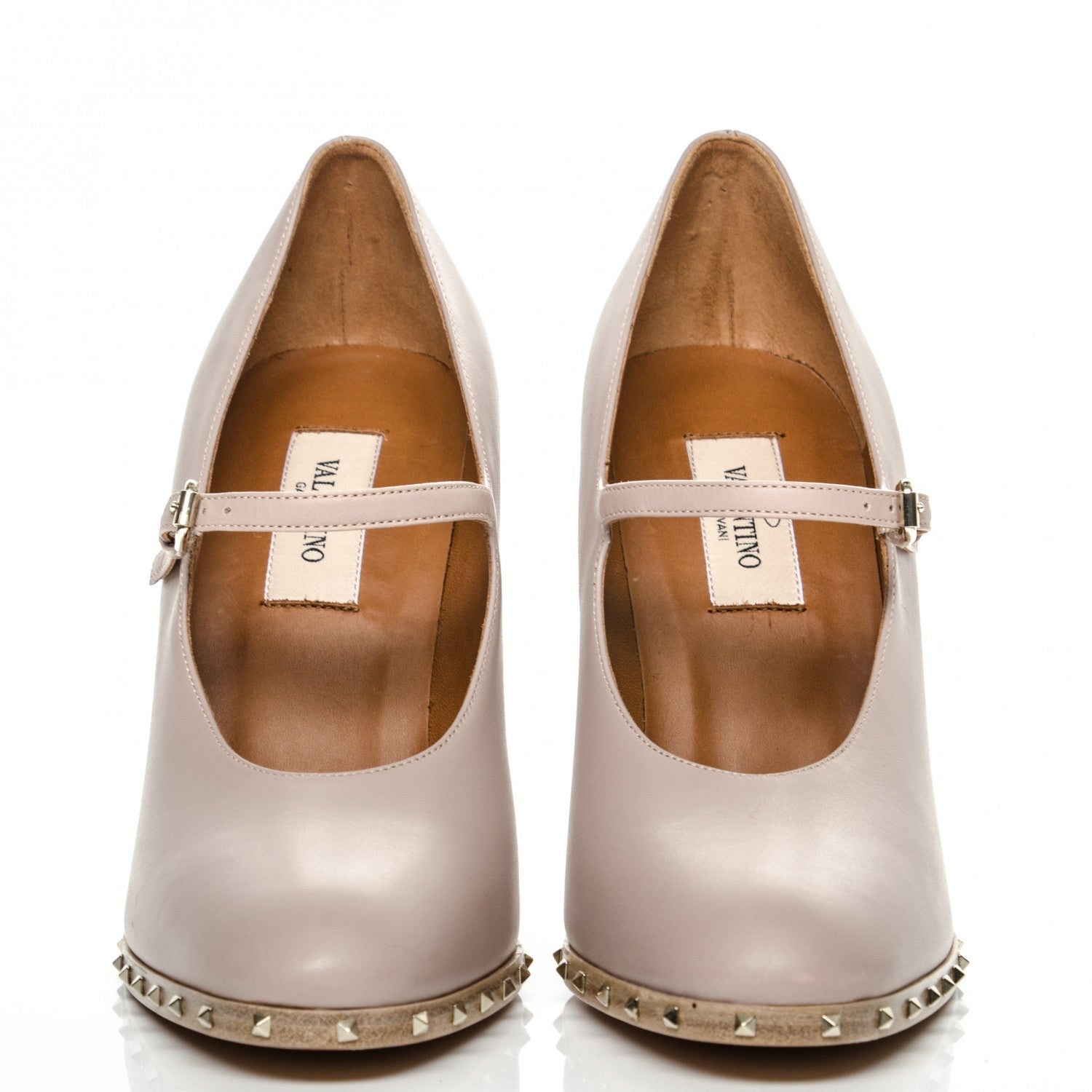 Valentino Garavani Calfskin Soul Rockstud Mary Jane 110mm Pumps 37 Poudre 2 of 6