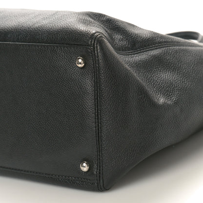 Chanel Calfskin Cerf Executive Shopper Tote Black 11 of 11