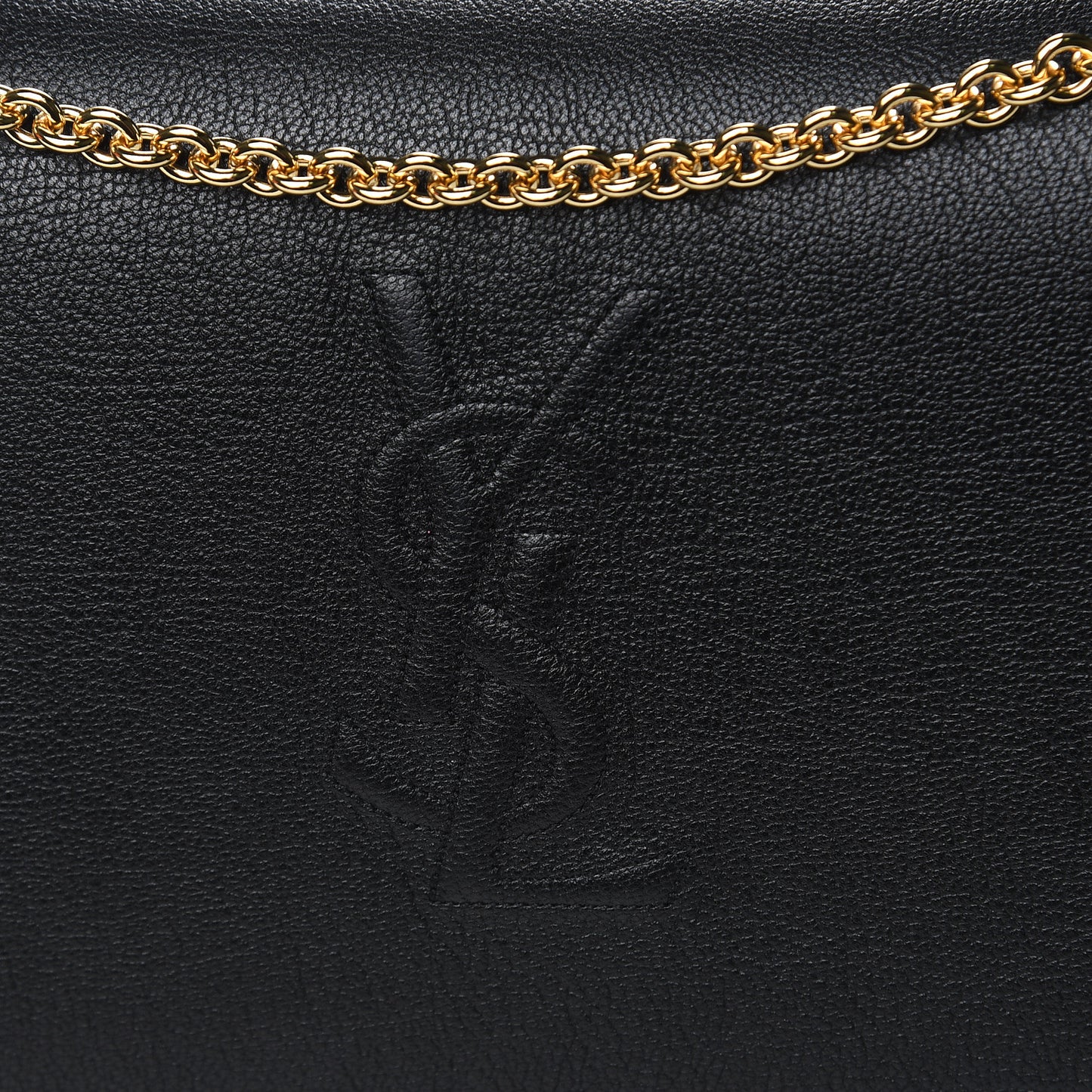 Calfskin Monogram Belle de Jour Chain Clutch Black