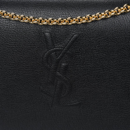 Saint Laurent Calfskin Monogram Belle de Jour Chain Clutch Black 10 of 11