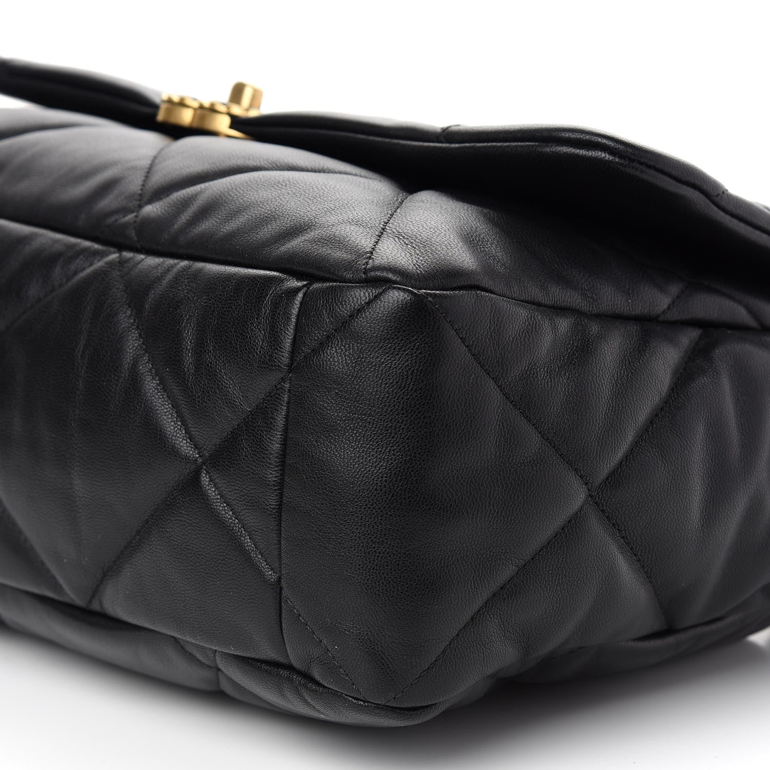 Chanel Goatskin Quilted Maxi Chanel 19 Flap Black 9 of 9