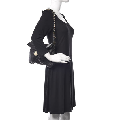 Chanel Lambskin Coco Ball Fold Over Bag Black 2 of 11
