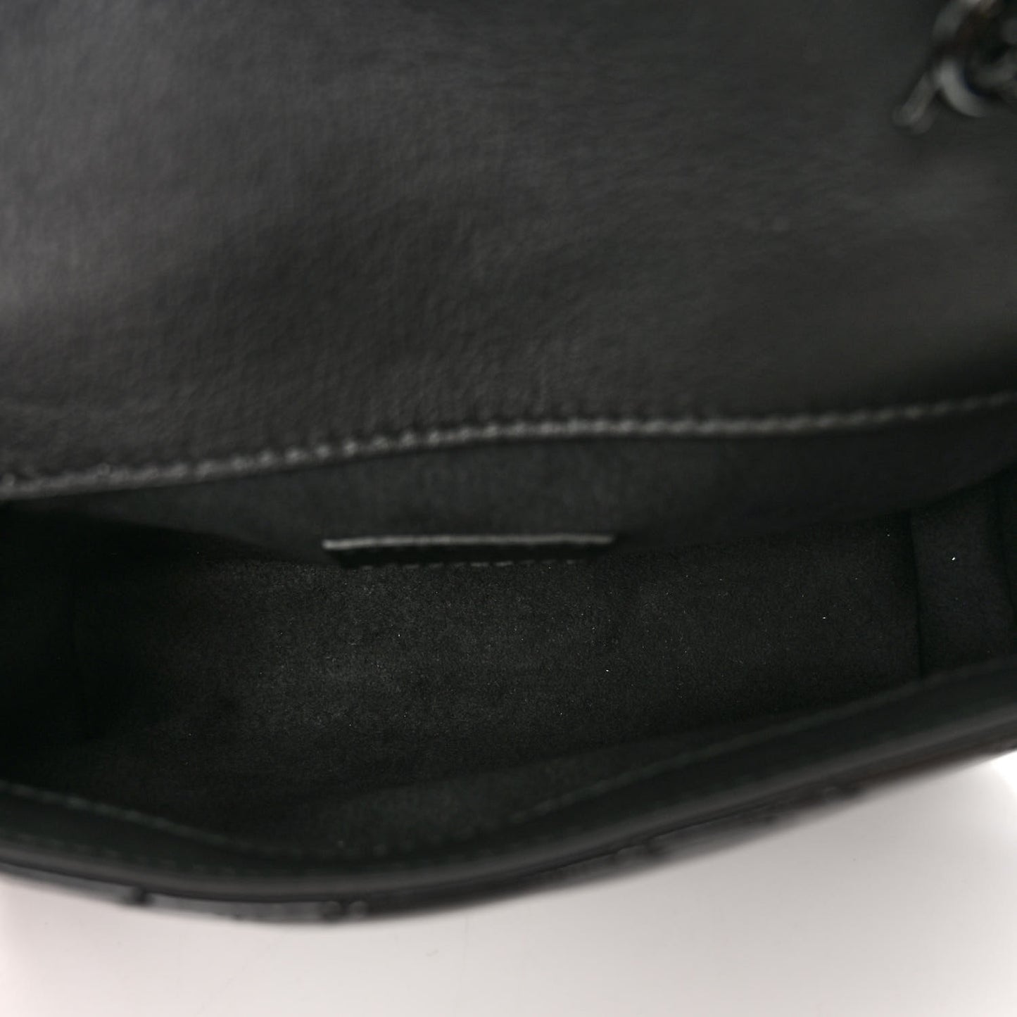 Patent Lambskin Enamel Matelasse Monochrome Super Mini GG Marmont Shoulder Bag Black