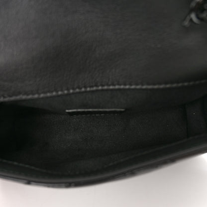 Gucci Patent Lambskin Enamel Matelasse Monochrome Super Mini GG Marmont Shoulder Bag Black 5 of 9