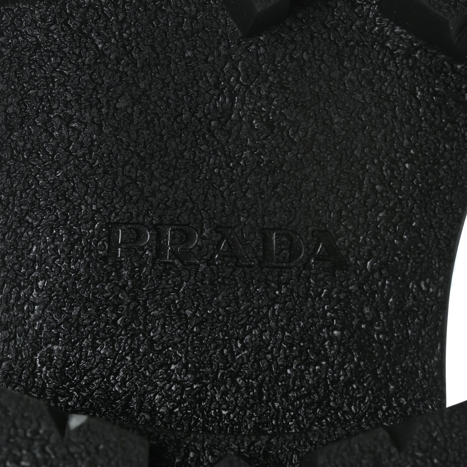 Prada Spazzolato Rois Nylon Metal Triangle Logo Monolith Pouch Pocket 55mm Boots 41 Black 7 of 9