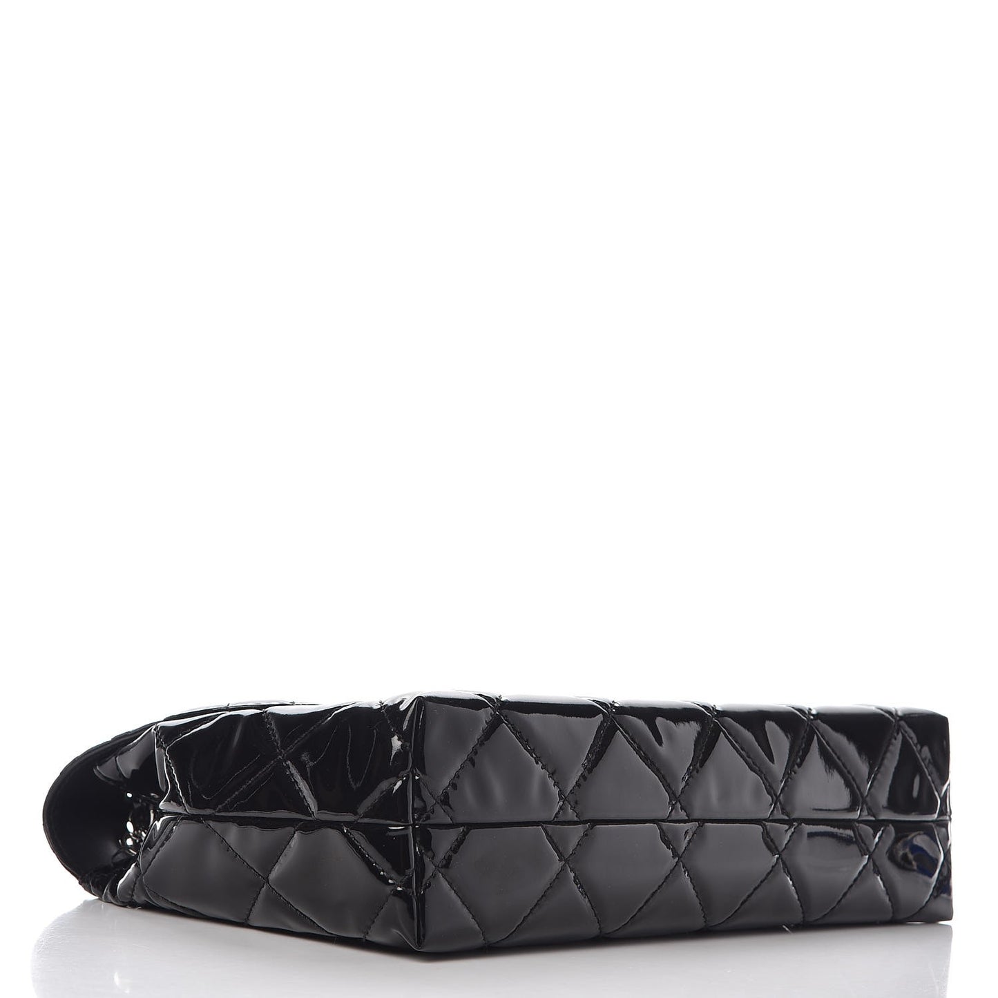 Vinyl Quilted In the Business Flap Bag Black
