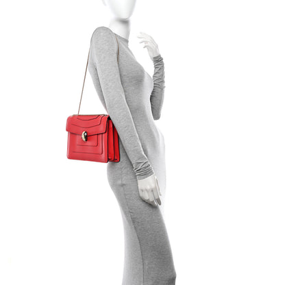 Bulgari Calfskin Serpenti Forever Shoulder Bag Red 2 of 10