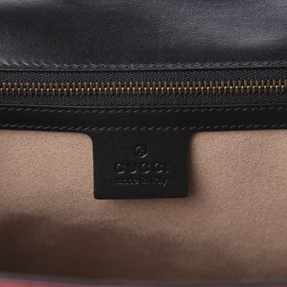 Gucci Calfskin Bamboo Trapuntata Queen Margaret Top Handle Bag Blue Agata Hibiscus Red Mystic White Sugar Pink 10 of 10
