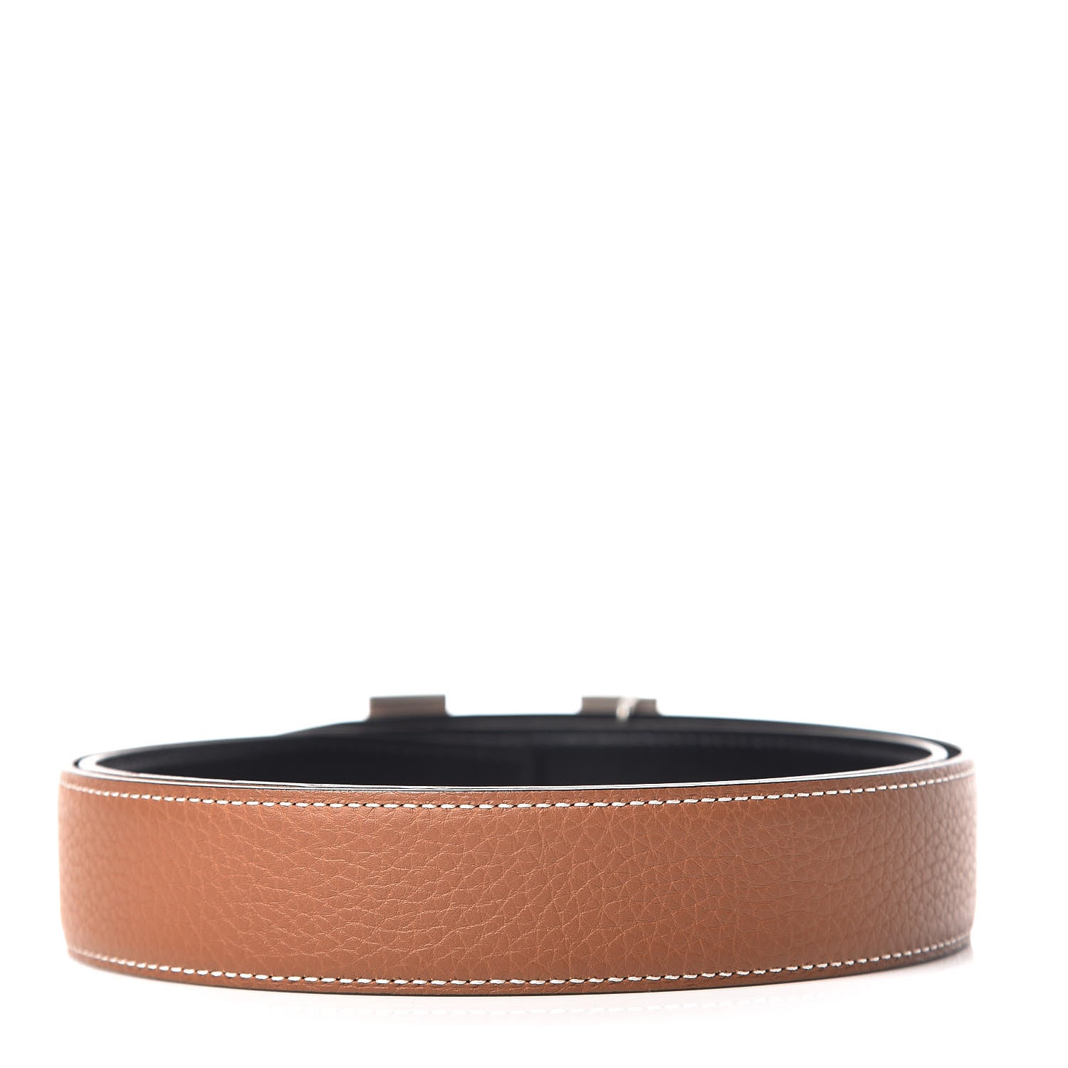 Hermes Box Togo 32mm H Belt 85 Black Gold 3 of 7