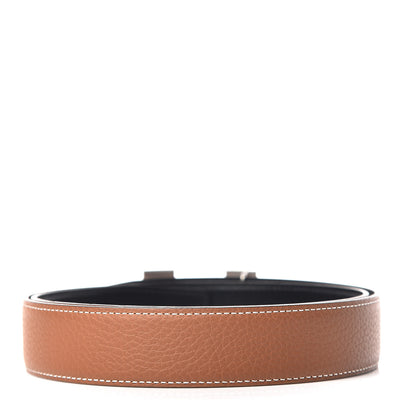 Hermes Box Togo 32mm H Belt 85 Black Gold 3 of 7