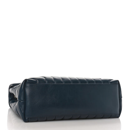 Saint Laurent Calfskin Y Quilted Monogram Medium Loulou Chain Satchel Medium Blue 4 of 8