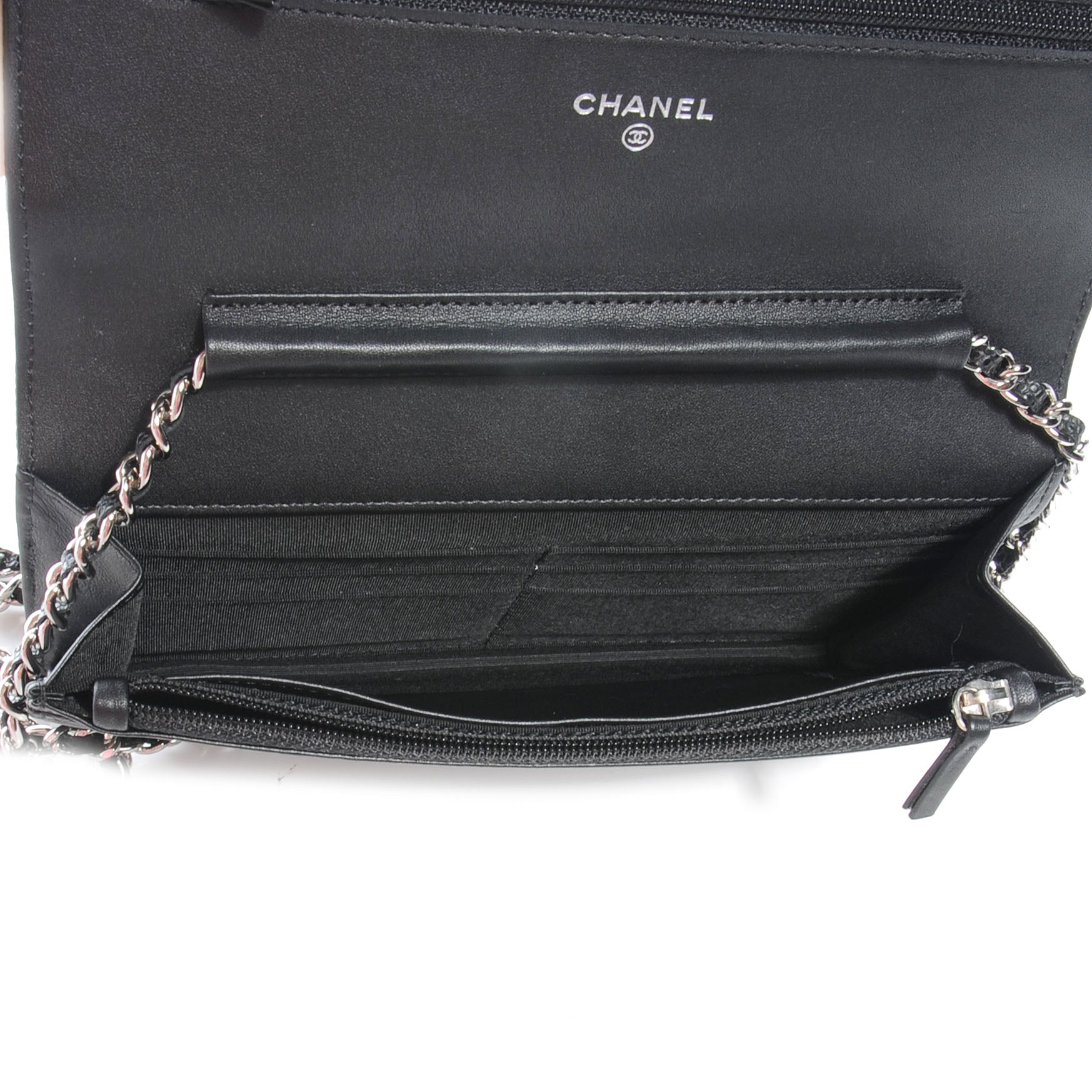 Chanel Caviar Wallet on Chain WOC Black 6 of 9