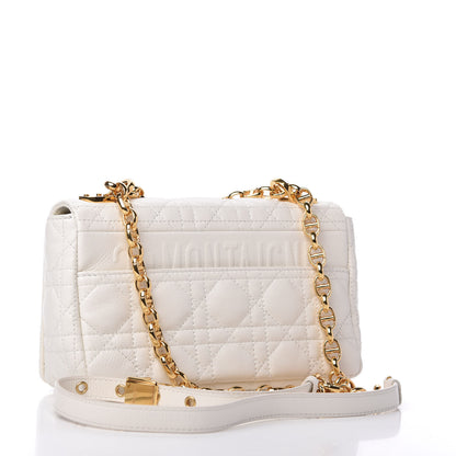 Christian Dior Lambskin Cannage Small Caro Bag White 3 of 10