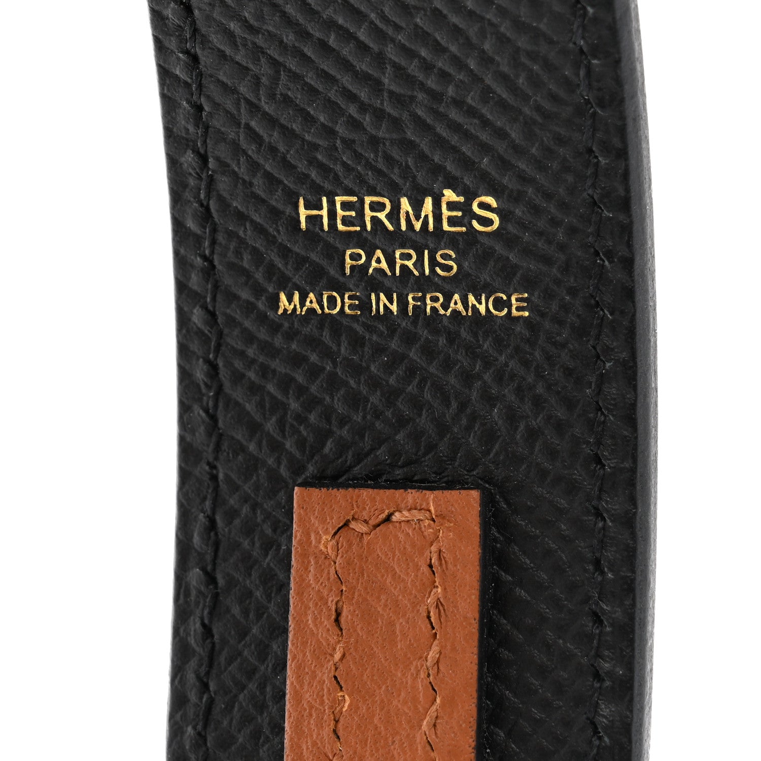 Hermes Epsom 30mm Tressage Au Galop Shoulder Strap Black Craie Gold 3 of 4