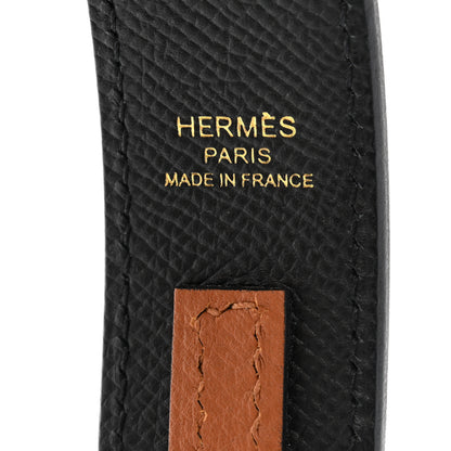Hermes Epsom 30mm Tressage Au Galop Shoulder Strap Black Craie Gold 3 of 4