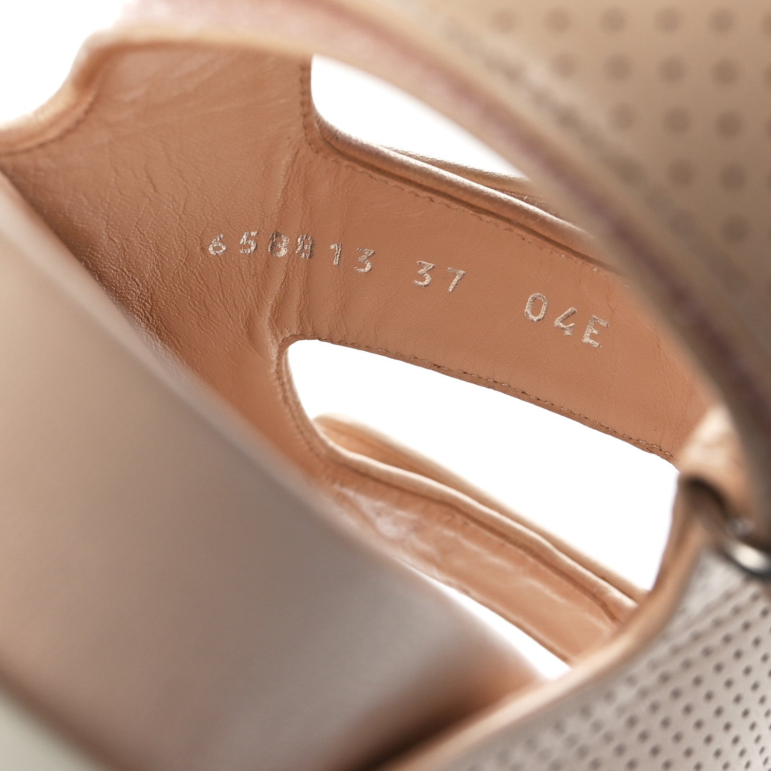 Gucci Malaga Kid Mini Double G Perforated Womens Dad Sandals 37 Skin Rose 6 of 8