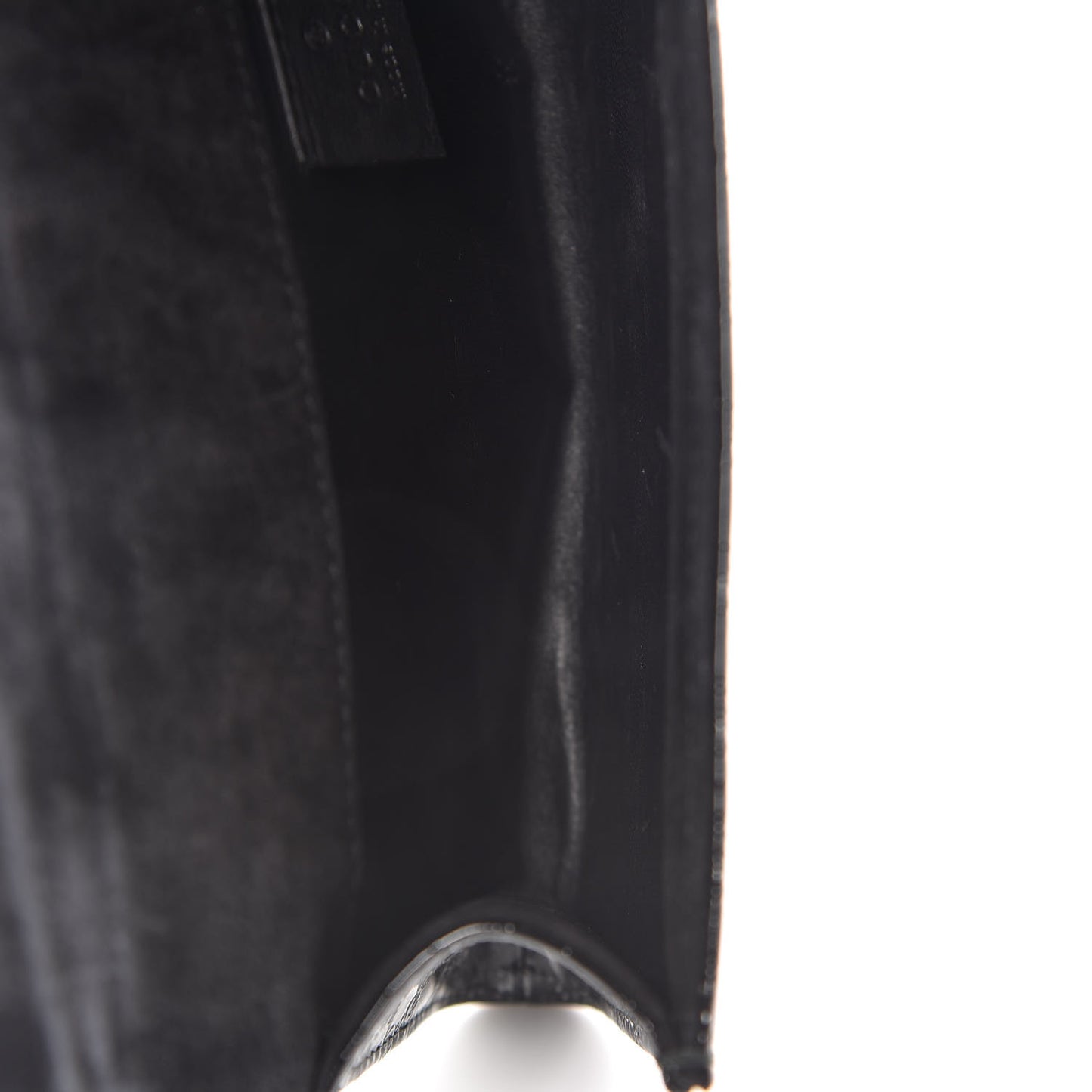 Patent Microguccissima Small Broadway Clutch Black