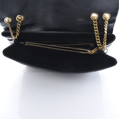 Saint Laurent Calfskin Y Quilted Monogram Large Loulou Chain Satchel Black 5 of 11