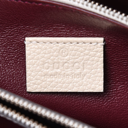 Gucci Grainy Calfskin Small Zumi Top Handle Bag Mystic White 8 of 11