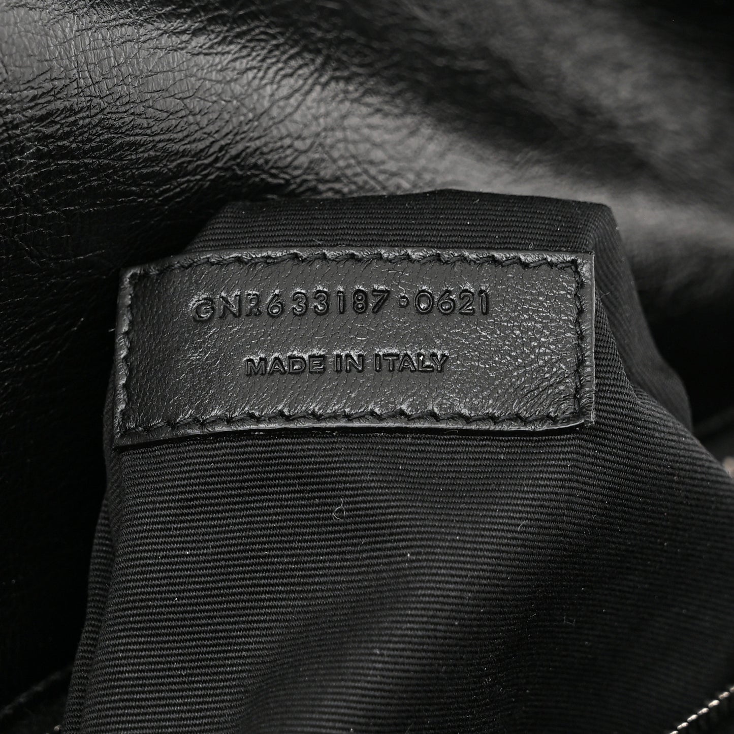 Crinkled Calfskin Shearling Monogram Medium Niki Chain Satchel Black