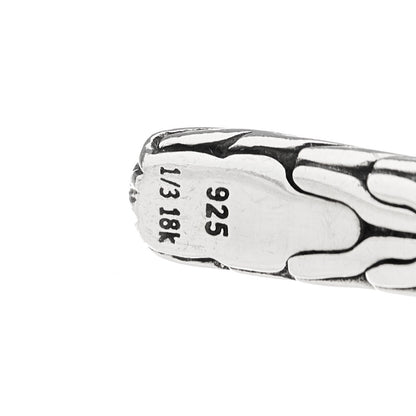 John Hardy JOHN HARDY Sterling Silver 18K Yellow Gold Classic Chain Flex Cuff Bracelet 3 of 4