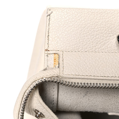 Saint Laurent Grained Calfskin Small Rive Gauche White 17 of 35