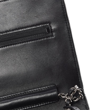 Chanel Lambskin Quilted Wallet On Chain WOC Black 18 of 18
