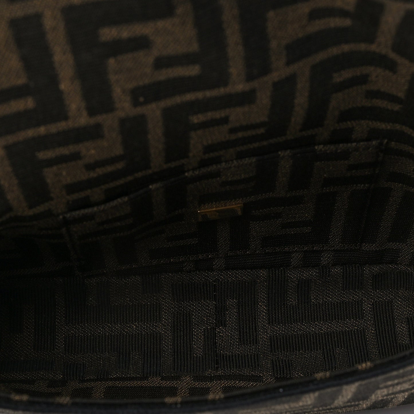 Fabric Jacquard FF 1974 Mini Baguette Tobacco Moro Black