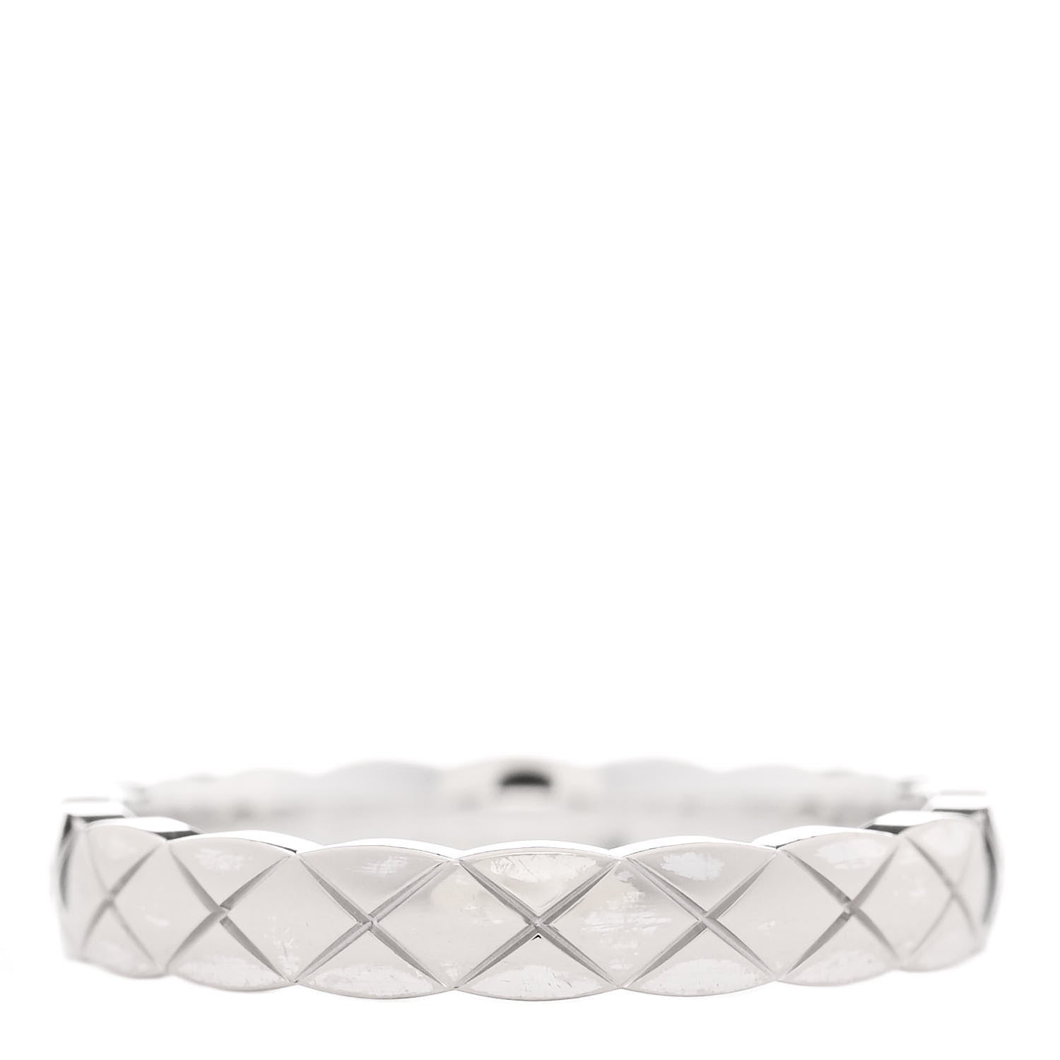 Chanel 18K White Gold Mini Coco Crush Ring 53 6.25 3 of 4