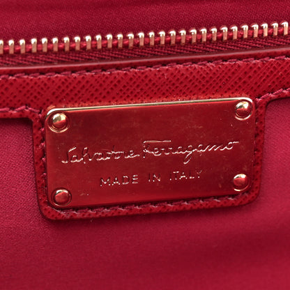 Salvatore Ferragamo Hammered Calfskin Vara Bow Chain Crossbody Red 6 of 11