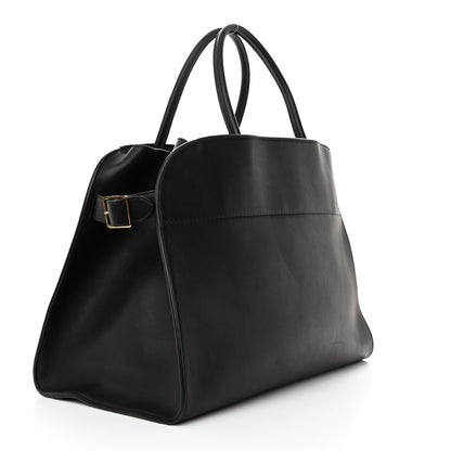 The Row Polished Saddle Calfskin Soft Margaux 17 Black 3 of 10