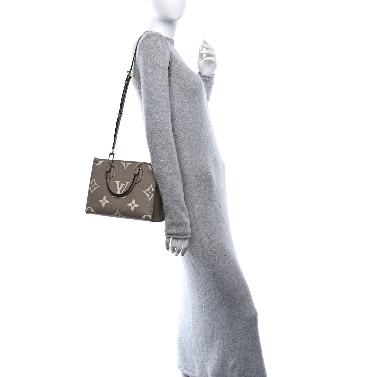Louis Vuitton Empreinte Monogram Giant Onthego PM Tourterelle Creme 2 of 9