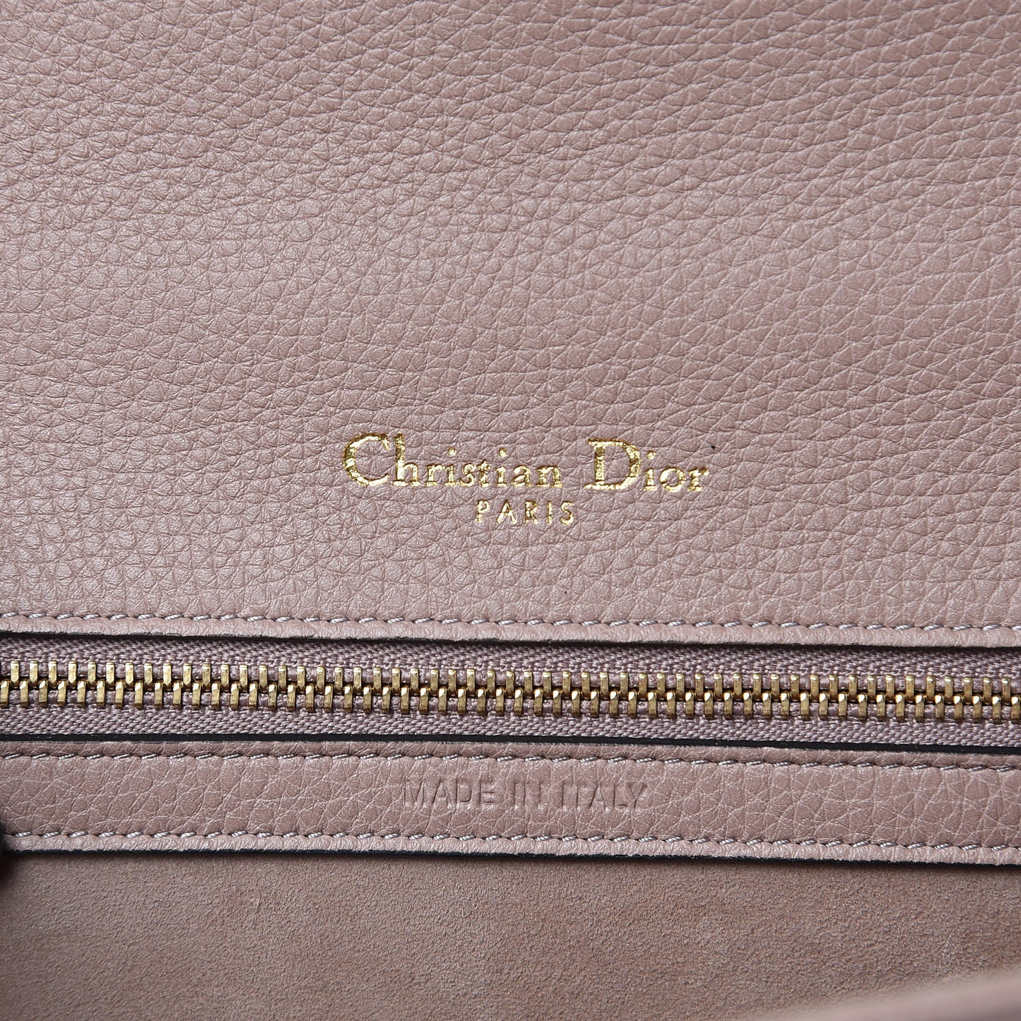 Grained Calfskin Small Diorama Flap Bag Taupe
