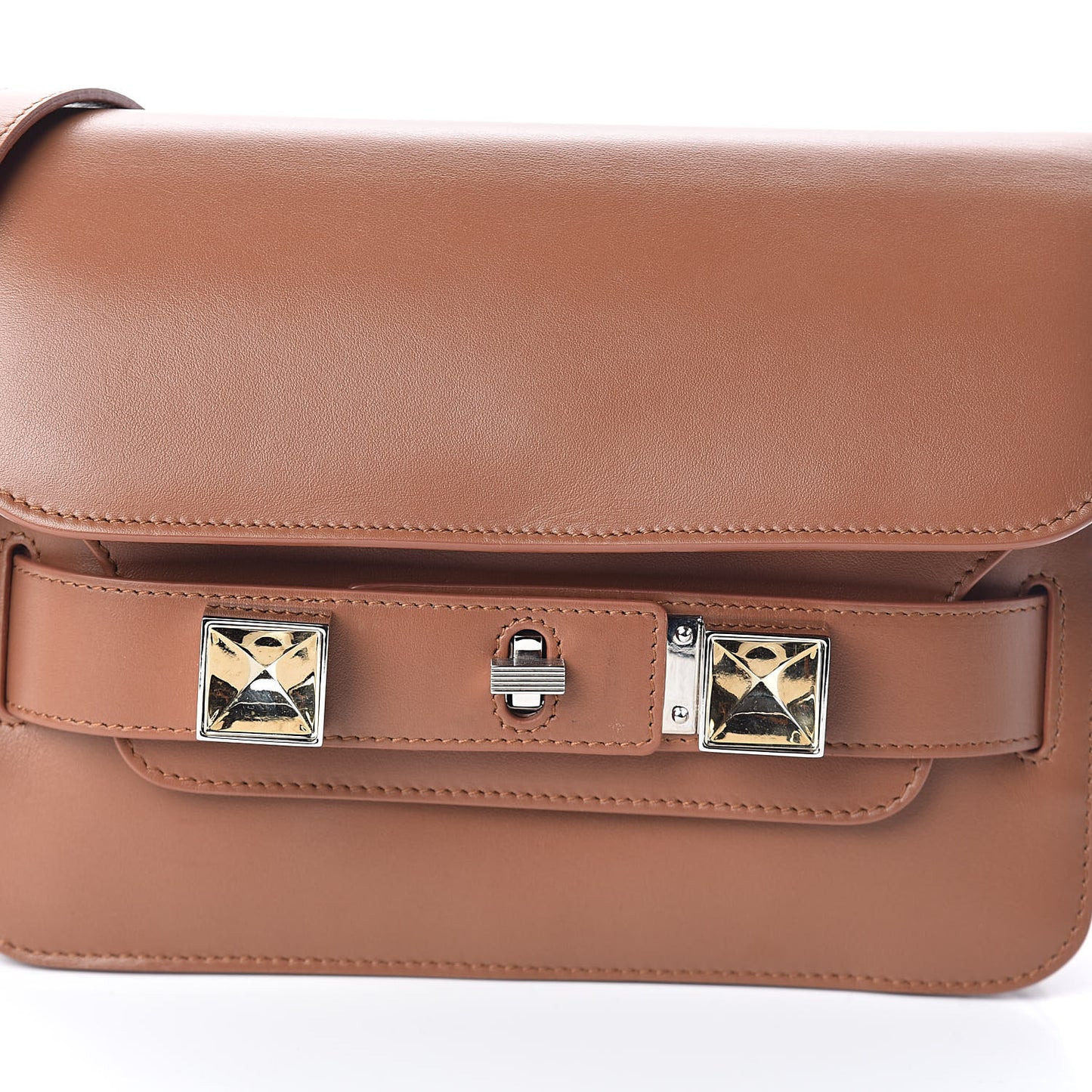 Smooth Calfskin Mini PS11 Classic Shoulder Bag Caramel