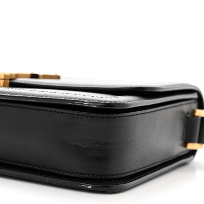 Saint Laurent Box Calfskin Monogram Medium Solferino Satchel Black 10 of 14