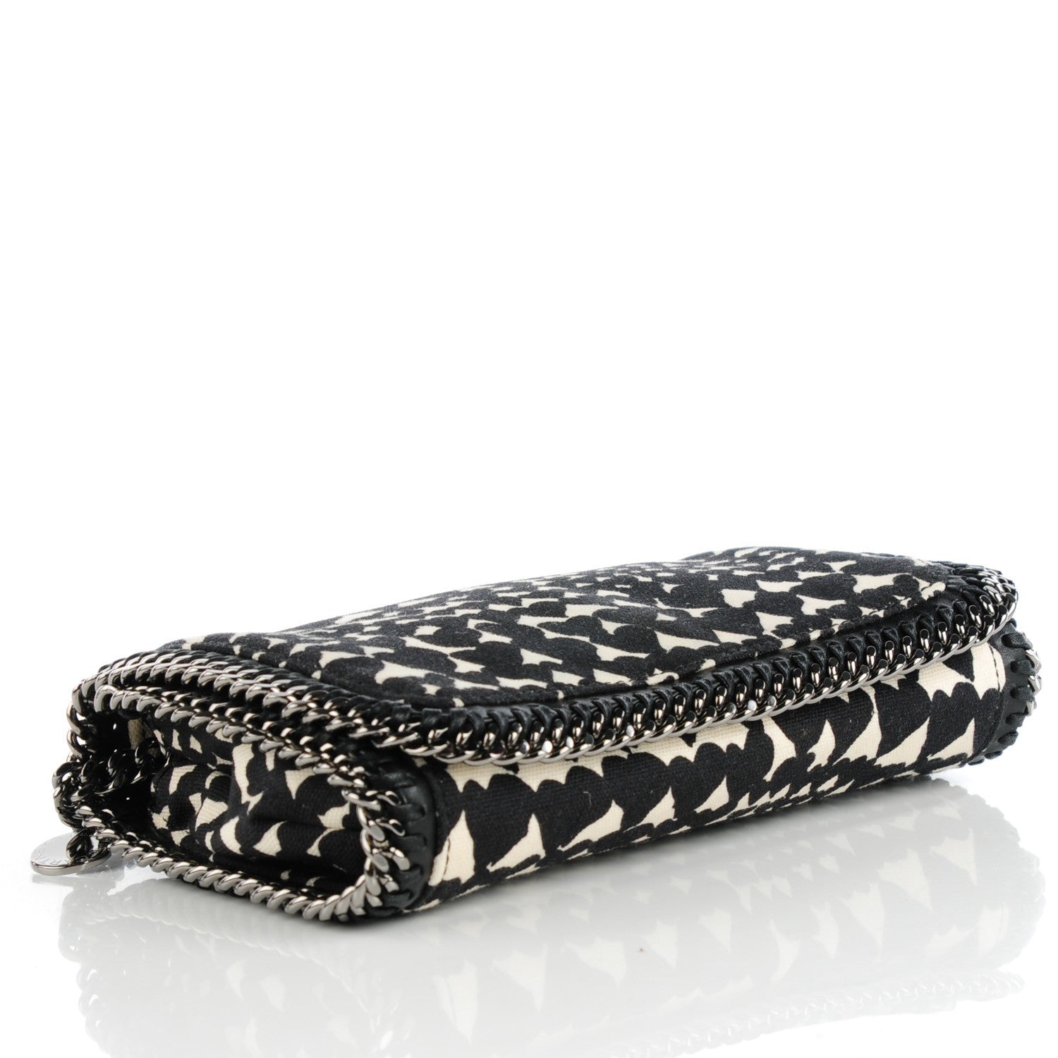 Stella McCartney Faux Leather Falabella Hearts Convertible Clutch Black 4 of 9