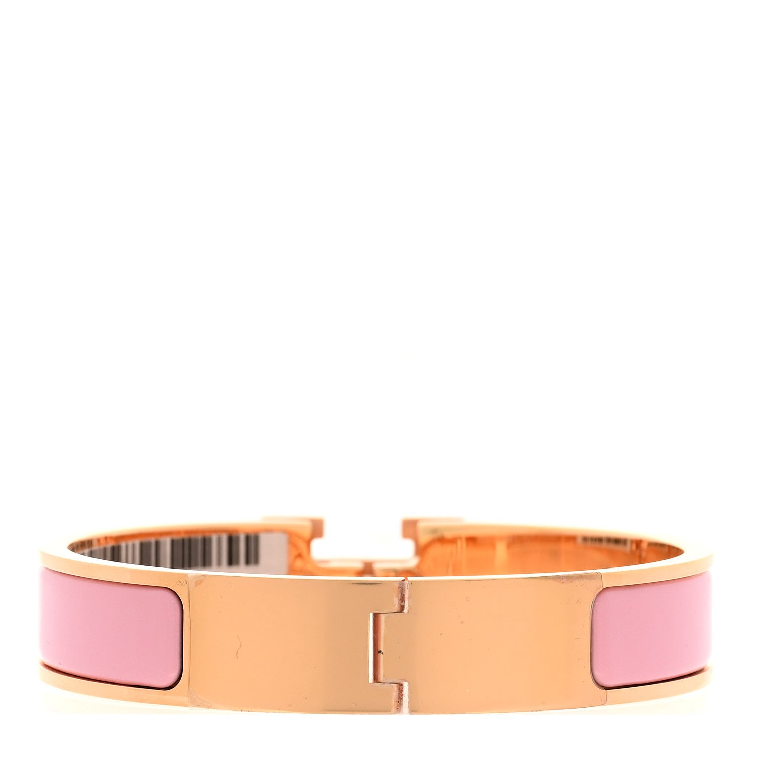 Hermes Enamel Narrow Clic Clac H Bracelet PM Rose Delirium 3 of 5