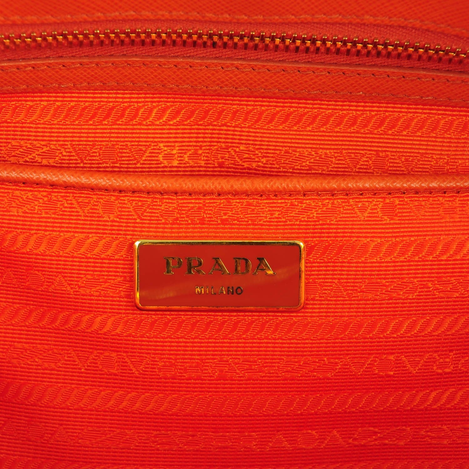 Prada Saffiano Medium Galleria Double Zip Tote Papaya 8 of 9