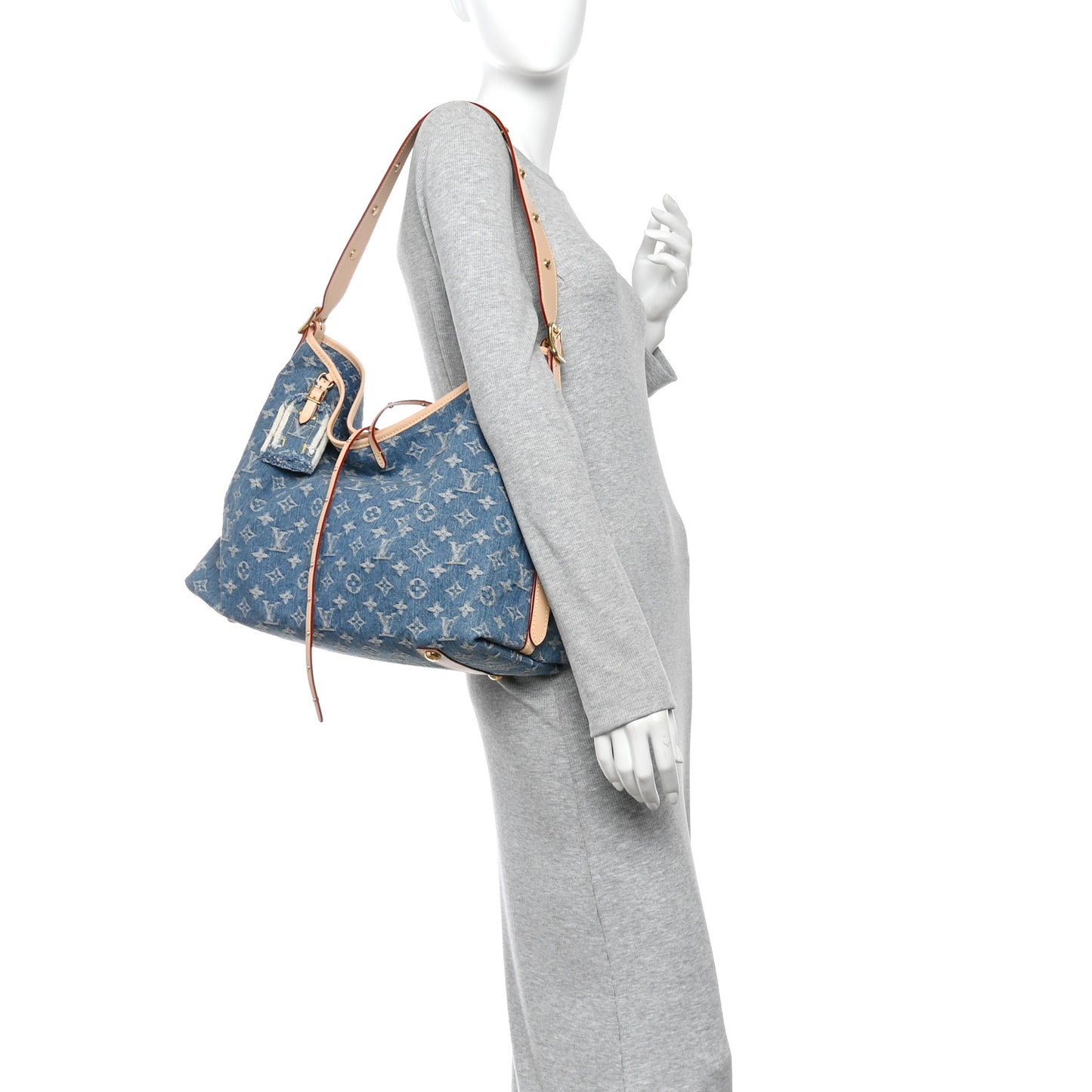 Monogram Denim CarryAll MM Blue