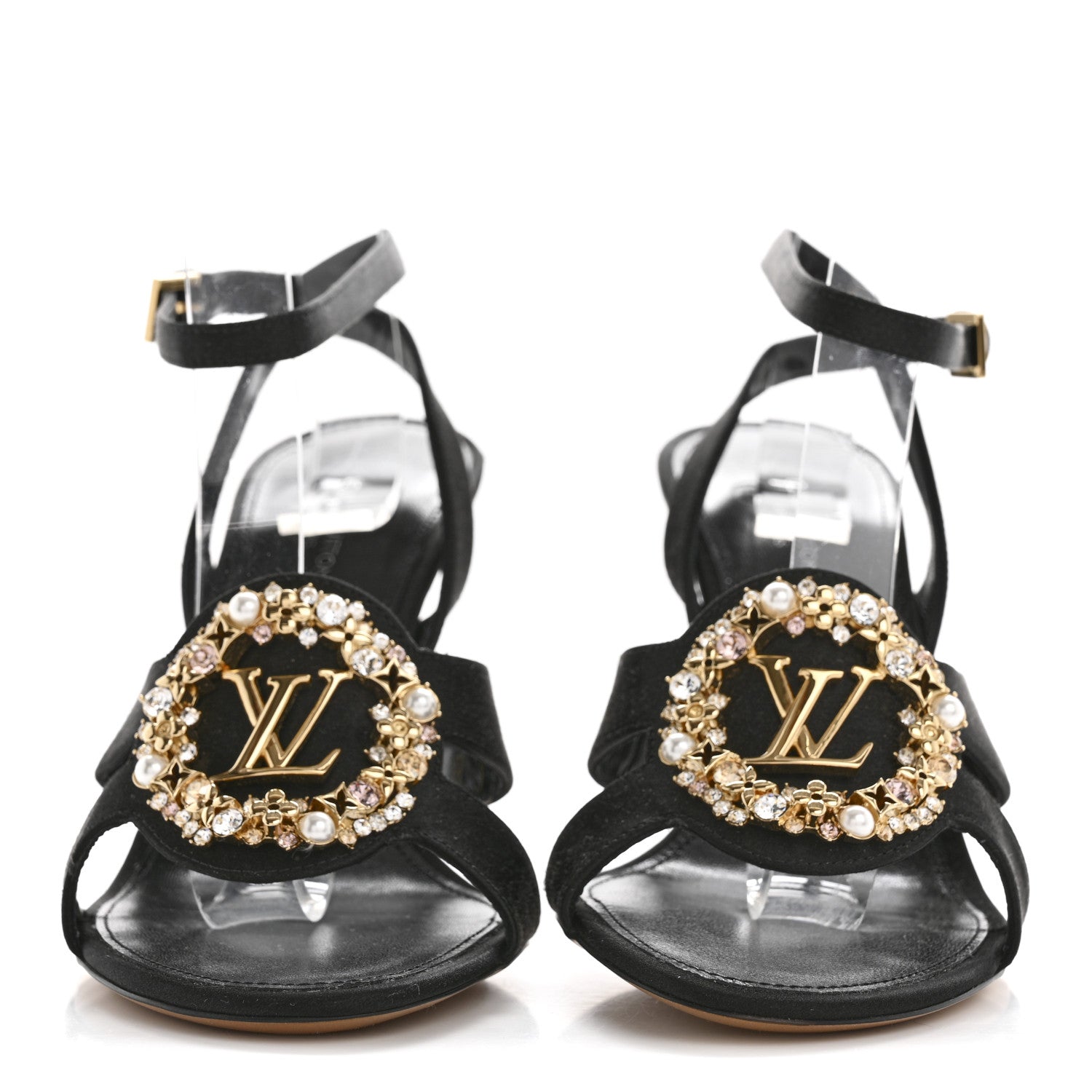 Louis Vuitton Satin Met Sandal 36.5 Black 3 of 10