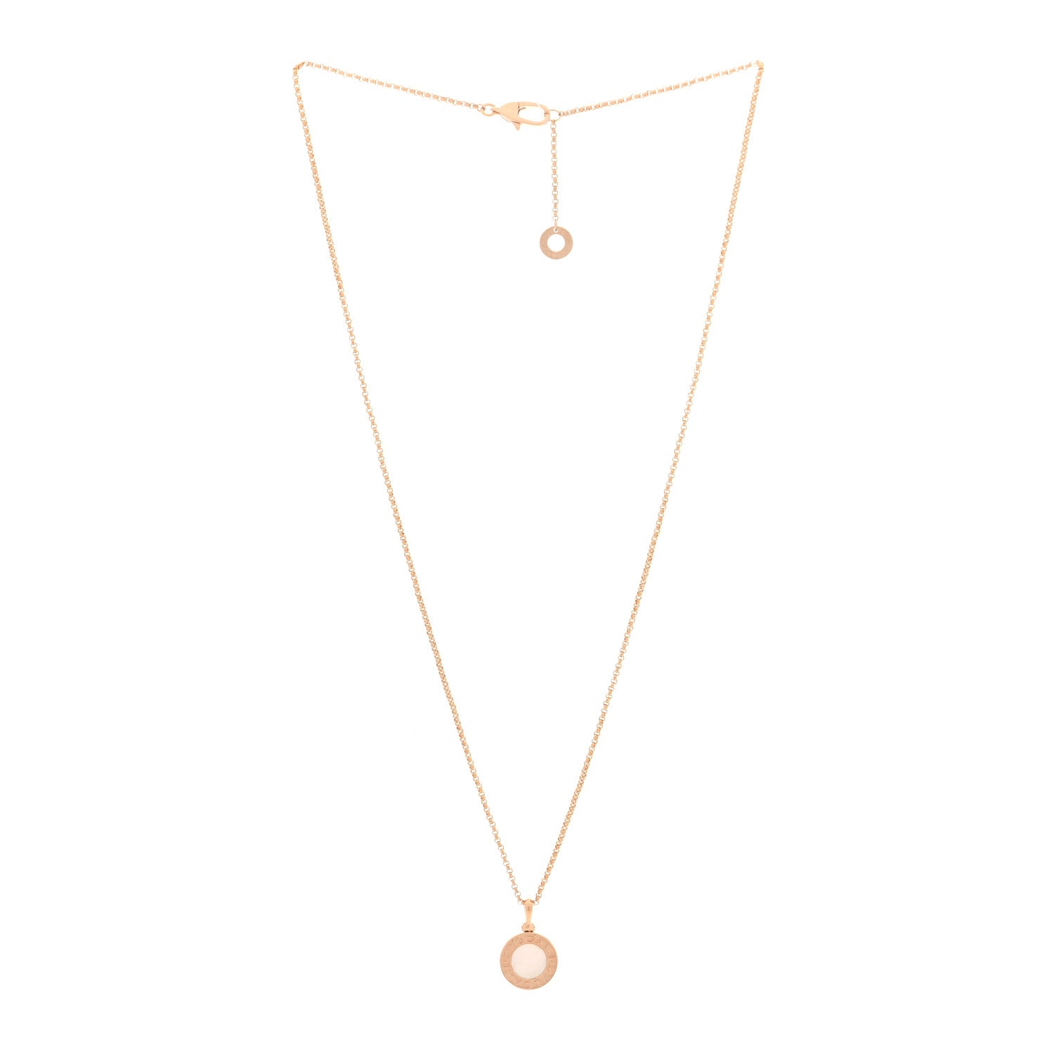 Bulgari 18K Rose Gold Mother of Pearl BVLGARI BVLGARI Pendant Necklace 4 of 7