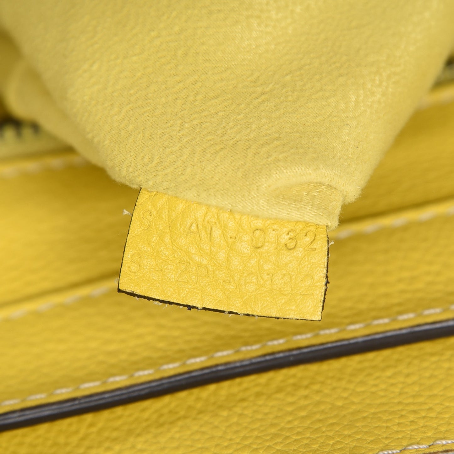 Drummed Calfskin Mini Luggage Citron