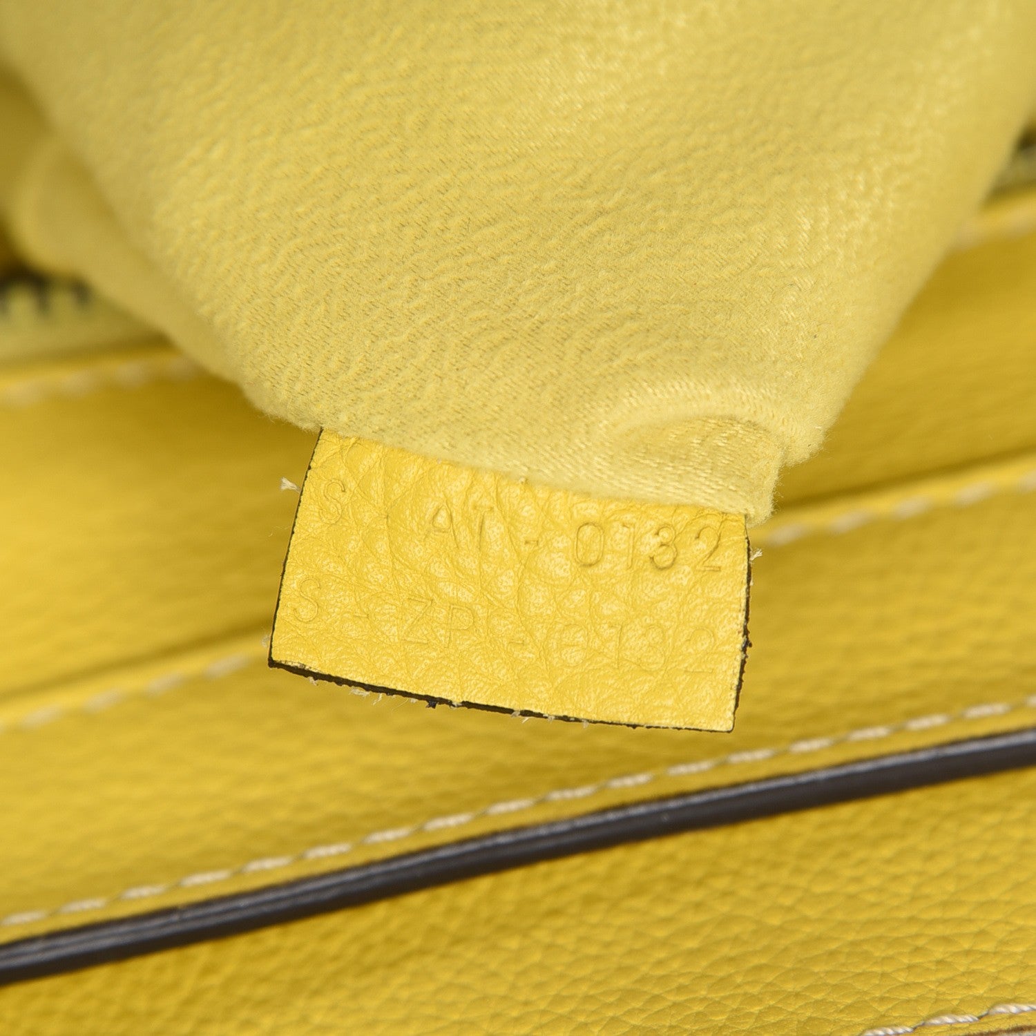 Celine Drummed Calfskin Mini Luggage Citron 7 of 7