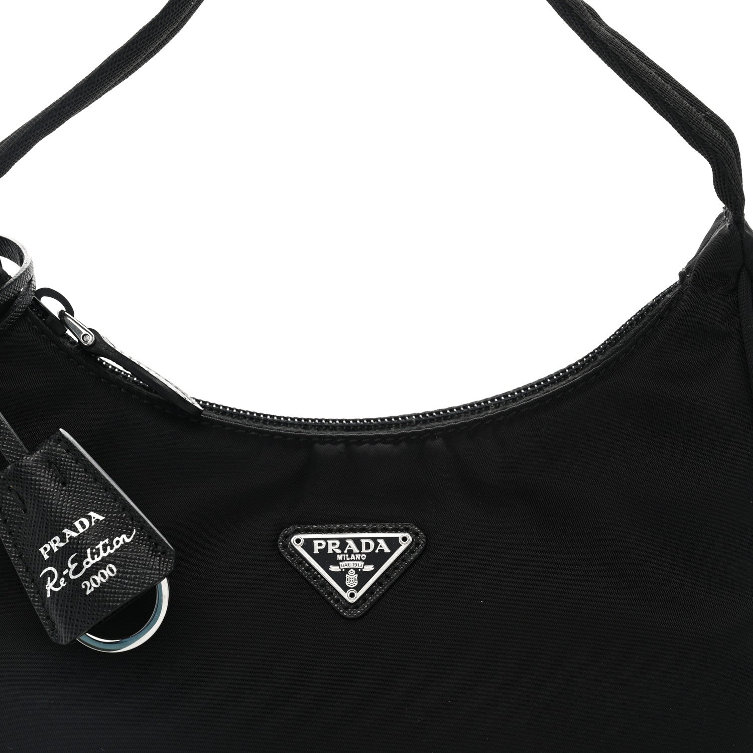 Prada Tessuto Nylon Saffiano Mini Re-Edition 2000 Bag Black 8 of 10
