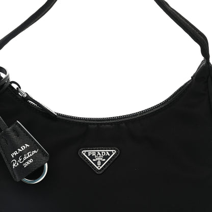Prada Tessuto Nylon Saffiano Mini Re-Edition 2000 Bag Black 8 of 10
