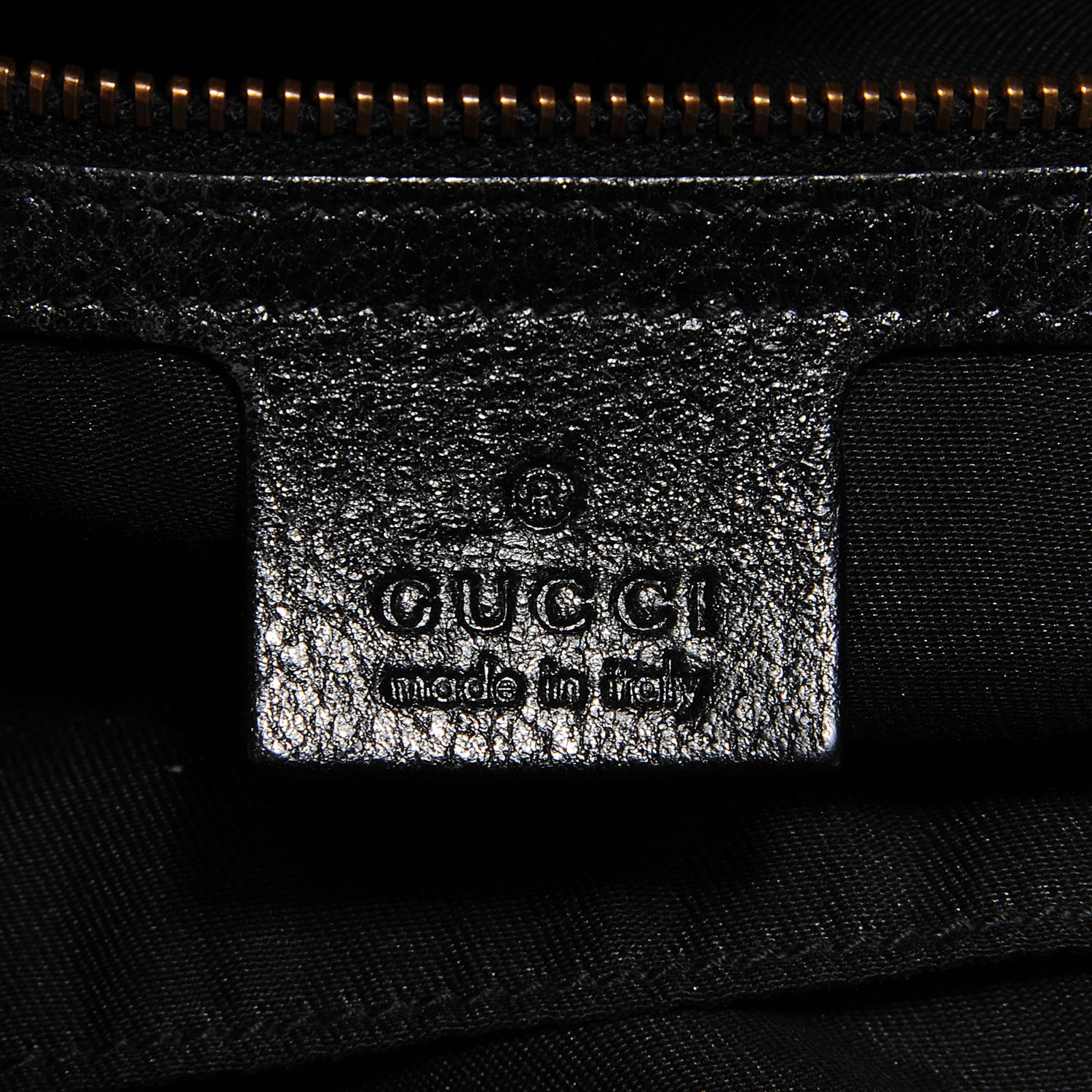 Gucci Pebbled Calfskin Medium Interlocking Icon Shoulder Bag Black 6 of 7