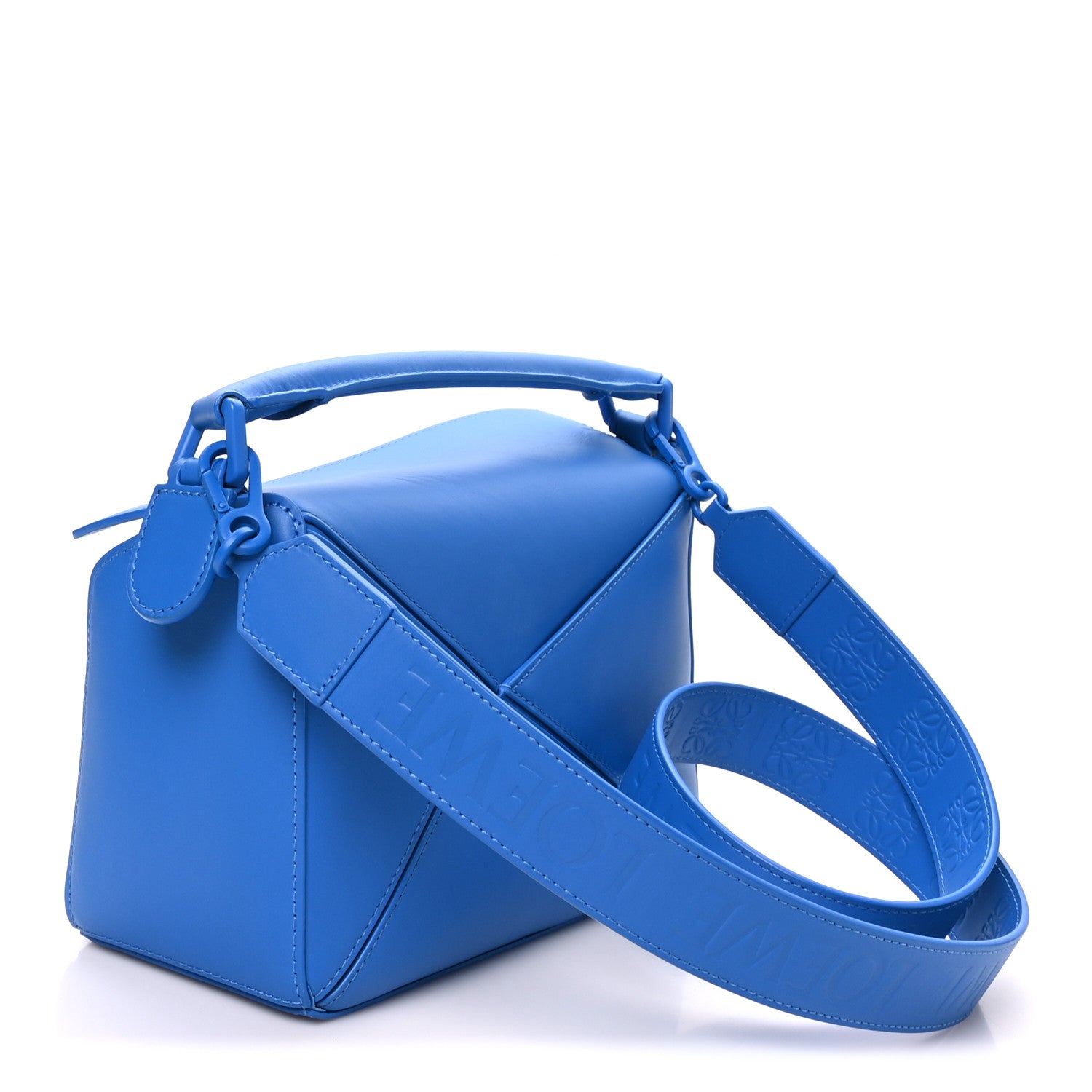 Loewe Satin Calfskin Small Puzzle Bag Scuba Blue 3 of 9