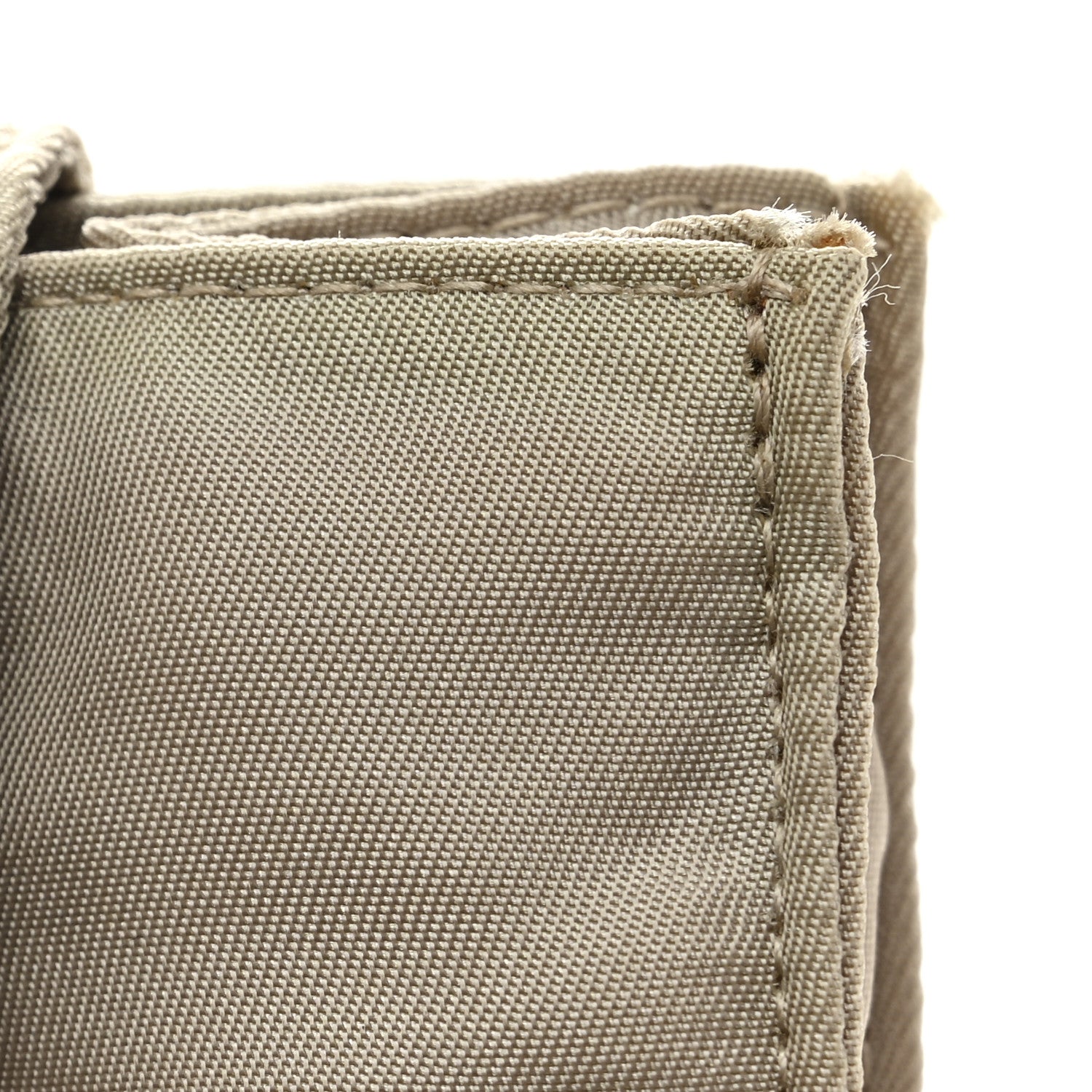 Prada Satin Logo Clutch Sabbia 7 of 7