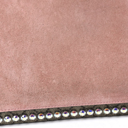 Gucci GG Supreme Monogram Suede Crystal Medium Dionysus Shoulder Bag Beige Ebony Light Peonia 10 of 16